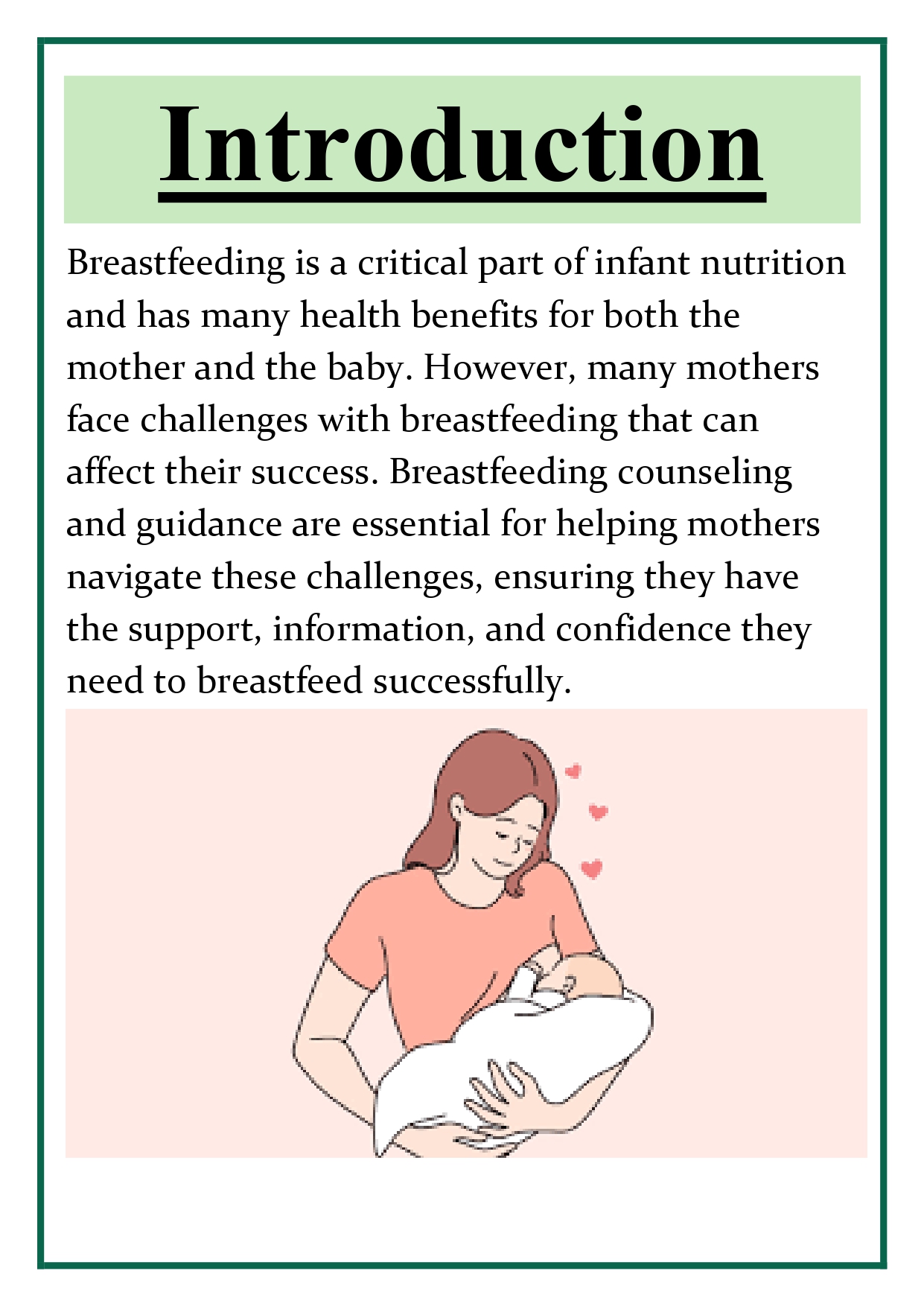 Breastfeeding Counselling Guidance Using Information Education And