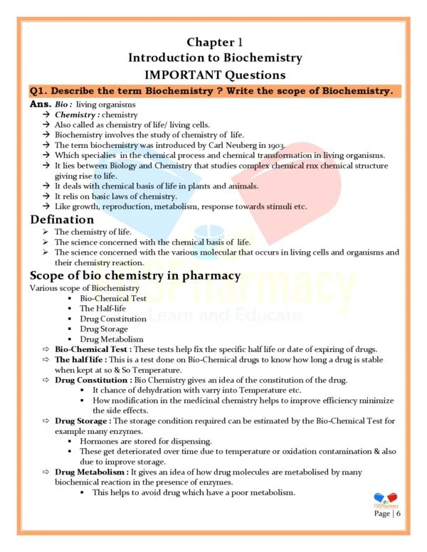 Biochemistry and Clinical Pathology Important Questions - Image 6