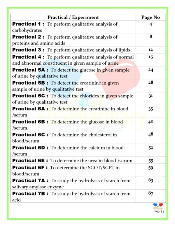 Biochemistry and Clinical Pathology Practical Manual - Image 3