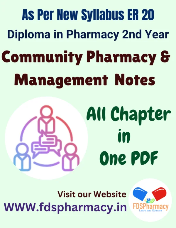 Community Pharmacy and Management Notes