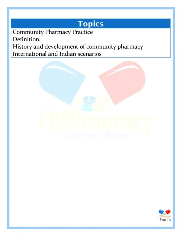 Community Pharmacy and Management Notes - Image 5