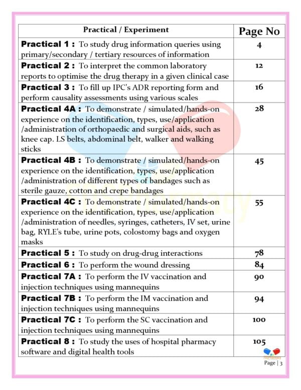 Hospital and Clinical Pharmacy Practical Manual - Image 3