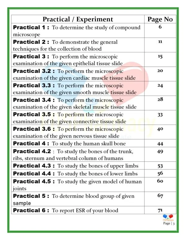 Human Anatomy and Physiology Practical Manual - Image 3