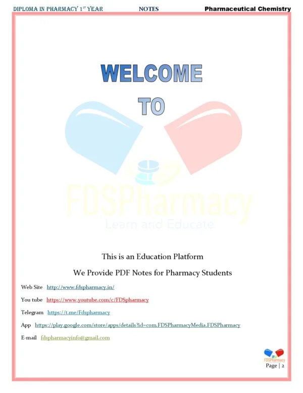 Pharmaceutical Chemistry Notes - Image 2