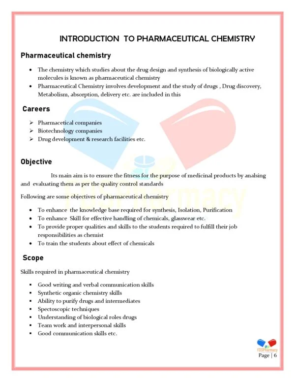 Pharmaceutical Chemistry Notes - Image 6