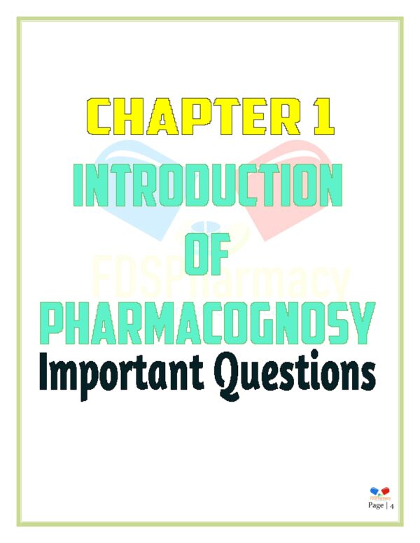 Pharmacognosy Important Questions - Image 4