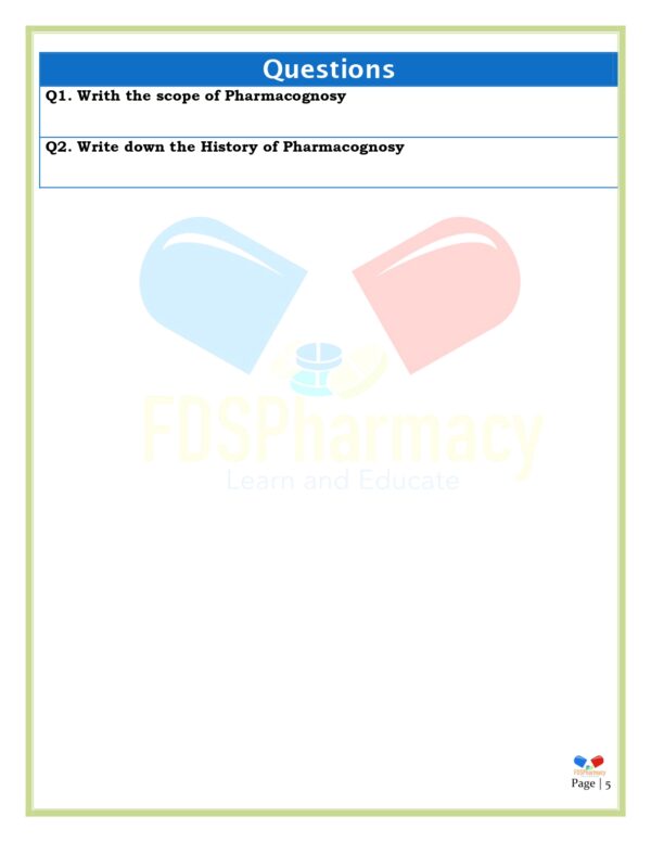 Pharmacognosy Important Questions - Image 5