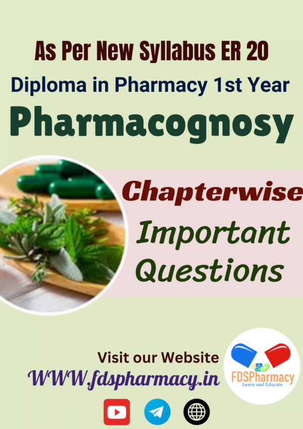 Pharmacognosy Important Questions