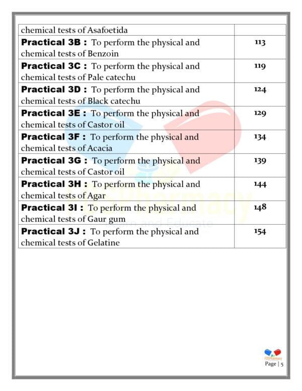 Pharmacognosy Practical Manual - Image 5