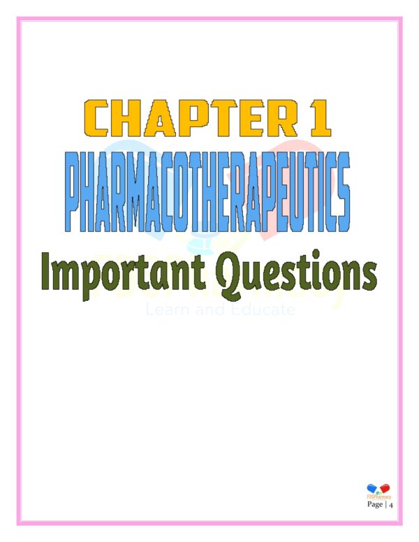 Pharmacotherapeutics Important Questions - Image 4