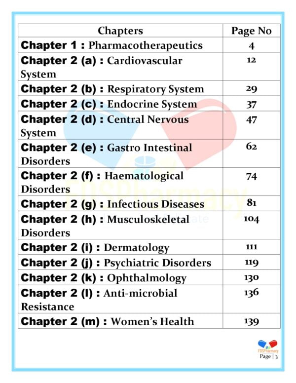 Pharmacotherapeutics Notes - Image 3