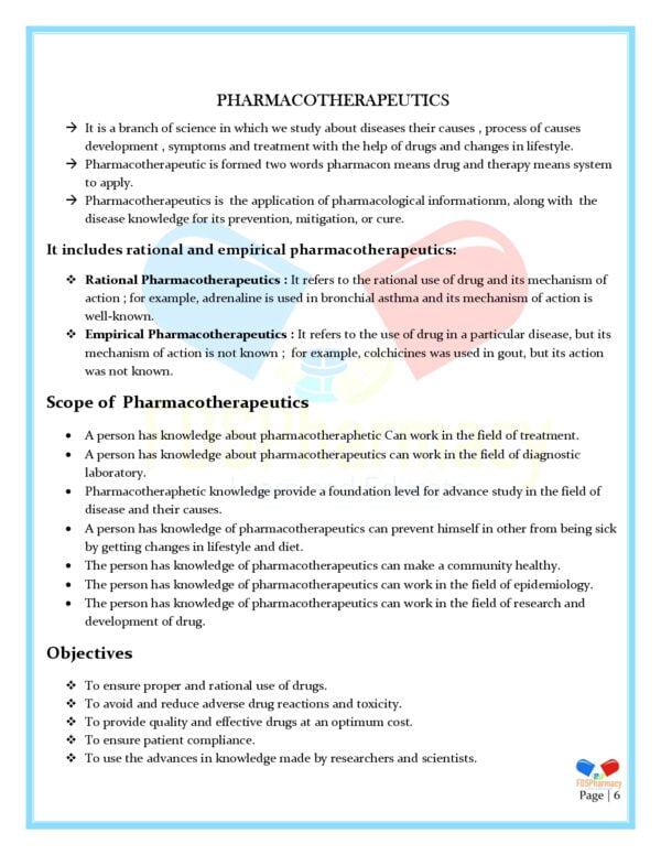 Pharmacotherapeutics Notes - Image 6