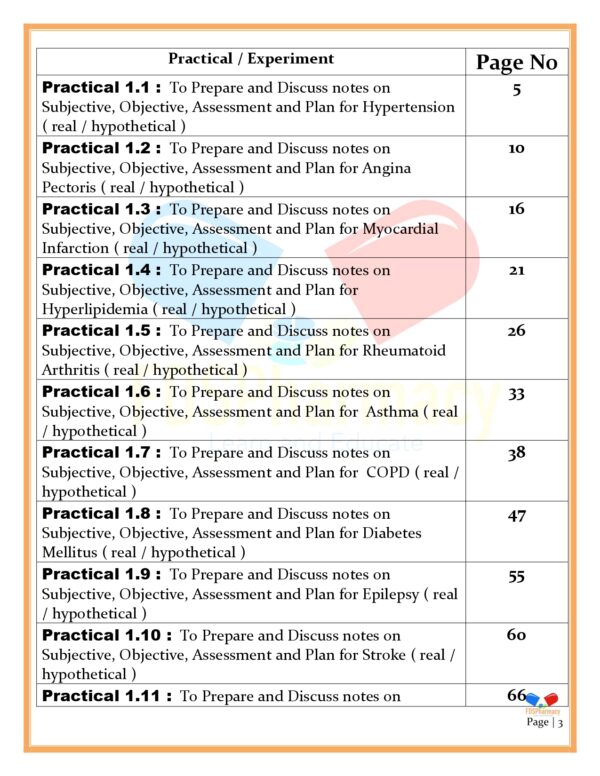 Pharmacotherapeutics Practical Manual - Image 3