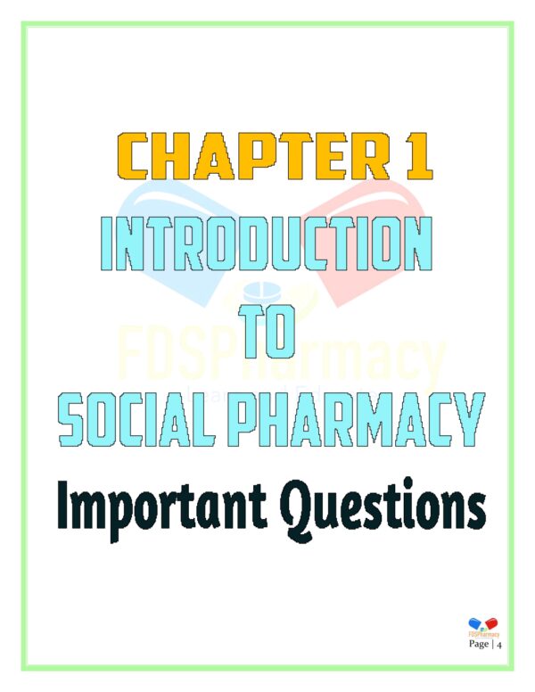 Social Pharmacy Important Questions - Image 4