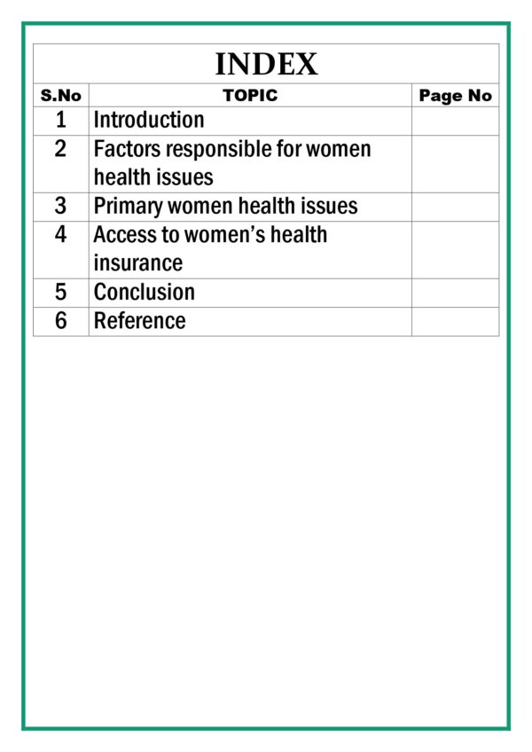 An overview of Women’s Health Issues Assignment - Image 5