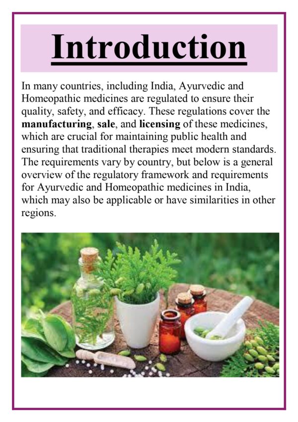 Requirements for Ayurvedic, Homeopathic manufacturing, sale, and licensing requirements Assignment - Image 6