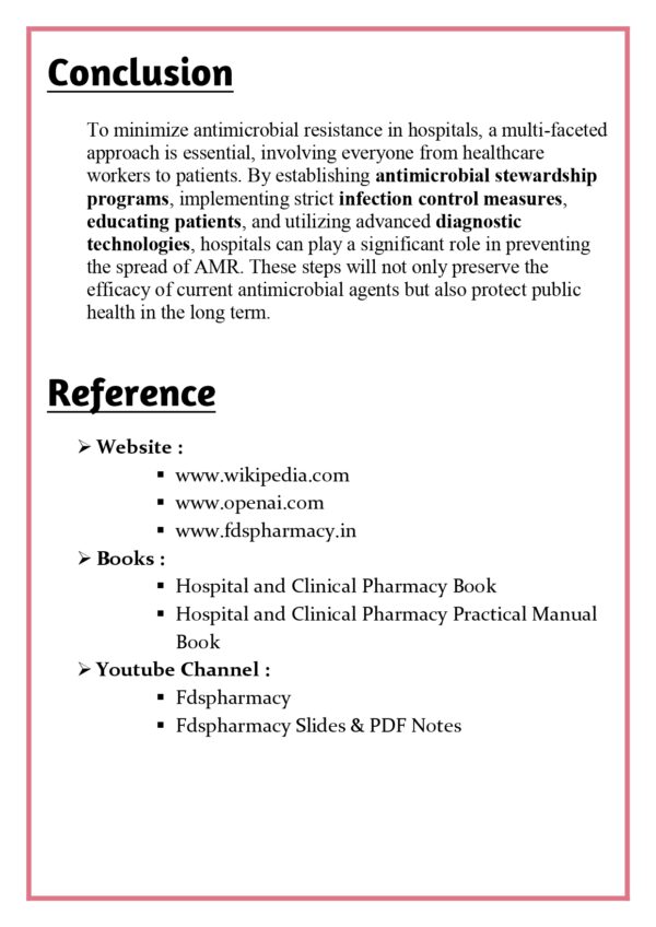 Measures to be taken in hospitals to minimize Antimicrobial Resistance Assignment - Image 5