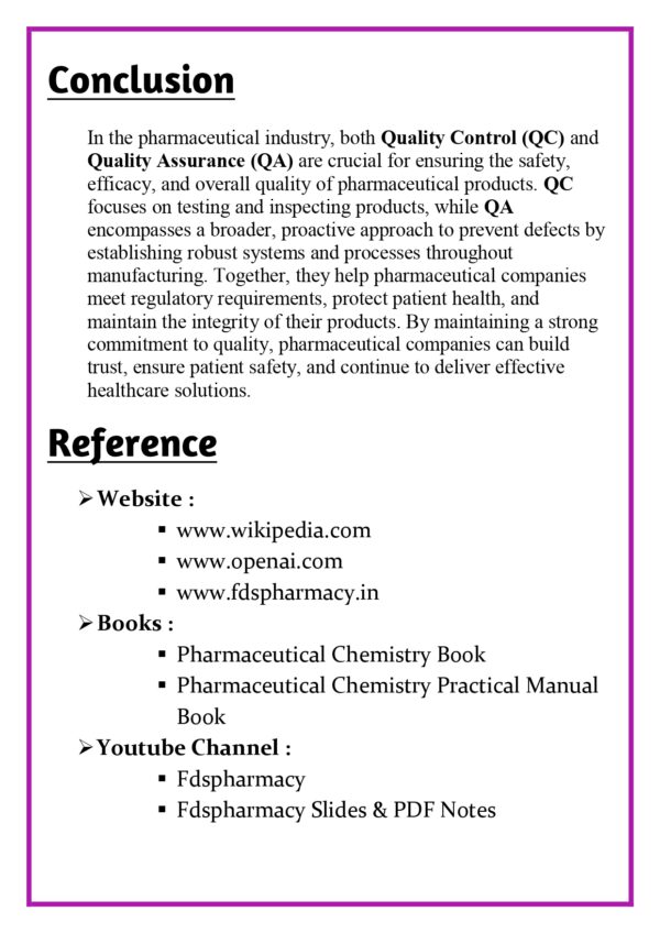 Significance of quality control and quality assurance in pharmaceutical industries Assignment - Image 5