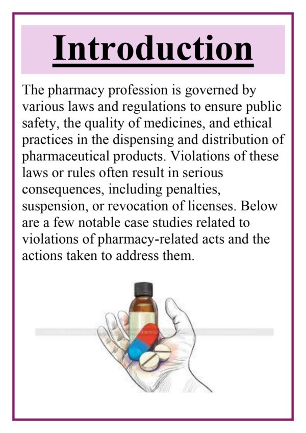 Case studies – actions taken on violation of any act / rule related to pharmacy Assignment - Image 4