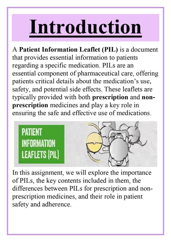 Patient Information Leaflet for prescription / non-prescription medicines Assignment - Image 4