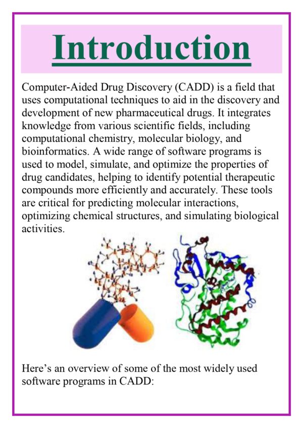Various software programs available for computer aided drug discovery Assignment - Image 4