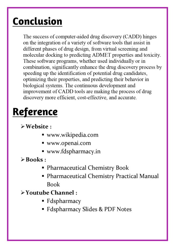 Various software programs available for computer aided drug discovery Assignment - Image 5