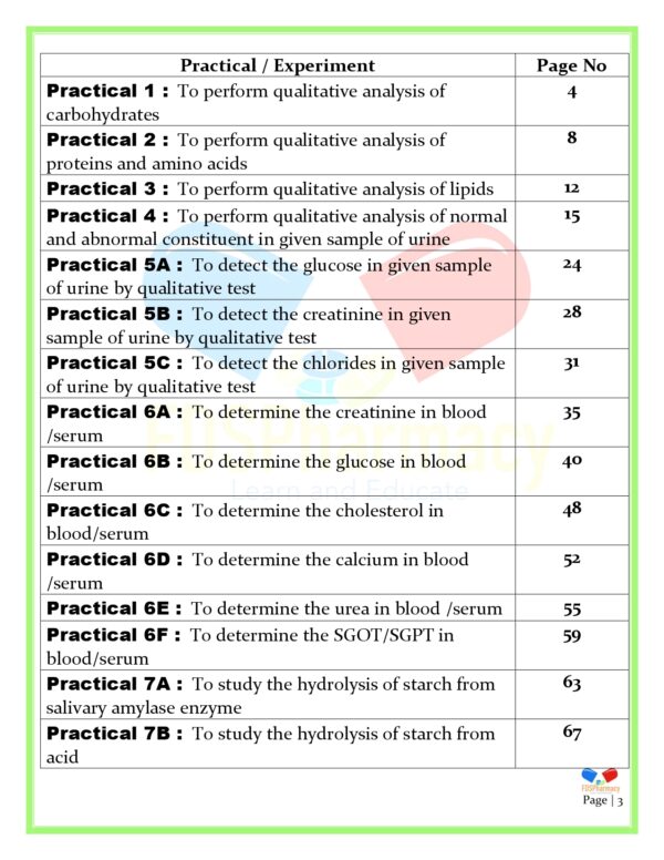 Biochemistry and Clinical Pathology Practical Manual - Image 3