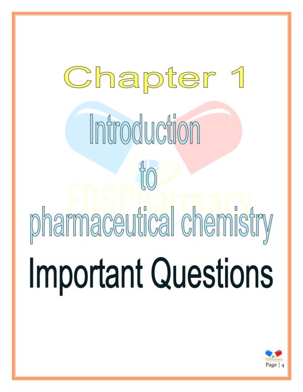 Pharmaceutical Chemistry Important Questions - Image 4