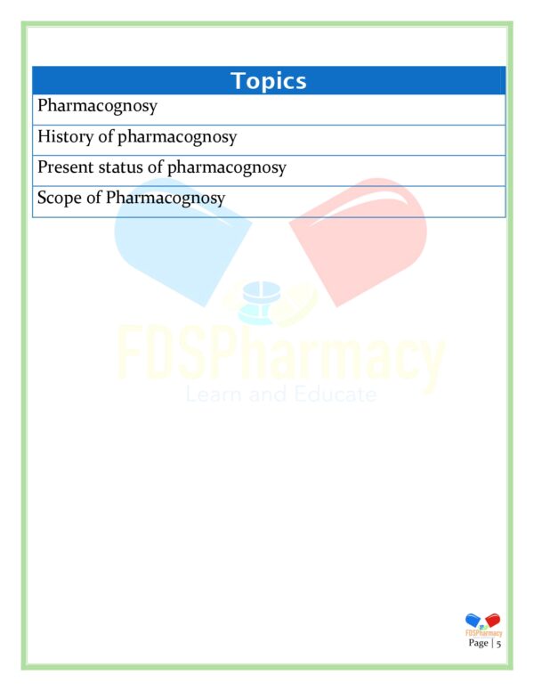 Pharmacognosy Notes - Image 5