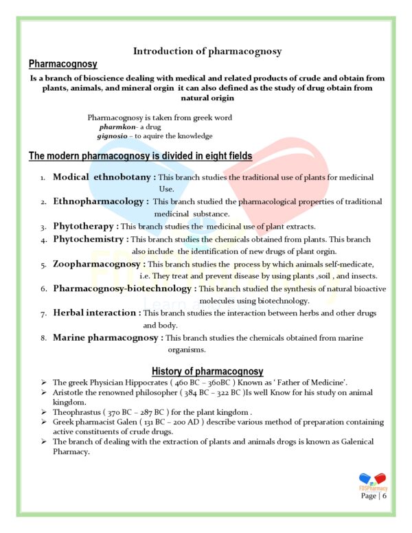 Pharmacognosy Notes - Image 6