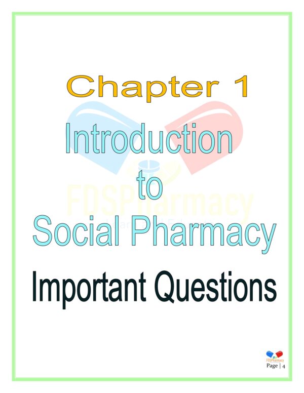 Social Pharmacy Important Questions - Image 4