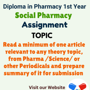 Read a minimum of one article relevant to any theory topic, from Pharma /Science/ or other Periodicals and prepare summary of it for submission Assignment