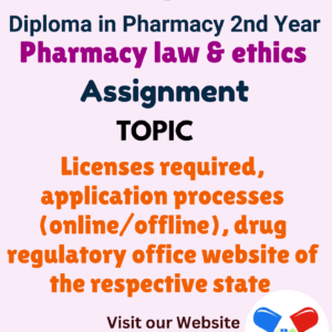 Licenses required, application processes (online/offline), drug regulatory office website of the respective state Assignment