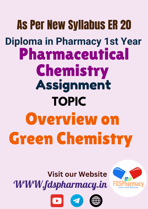 Overview on Green Chemistry Assignment