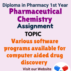 Various software programs available for computer aided drug discovery Assignment