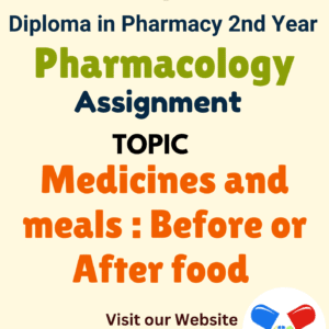 Medicines and meals: Before or After food Assignment