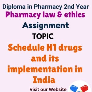 Schedule H1 drugs and its implementation in India Assignment