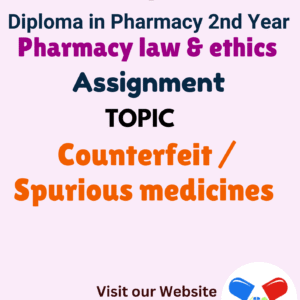Counterfeit / Spurious medicines Assignment