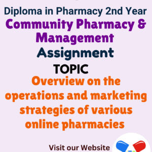 Overview on the operations and marketing strategies of various online pharmacies Assignment