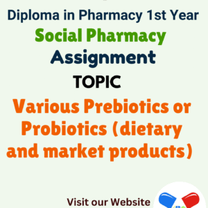 Various Prebiotics or Probiotics (dietary and market products) Assignment
