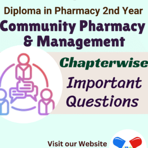 Community Pharmacy and Management Important Questions