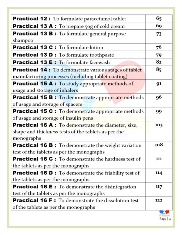 D.Pharmacy 1st Year Practical Manual - Image 5