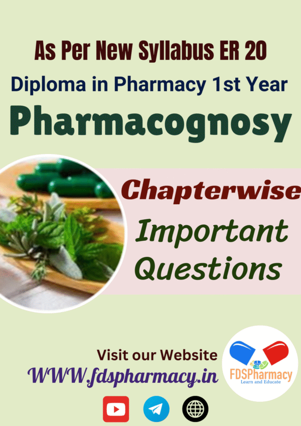 Pharmacognosy Important Questions