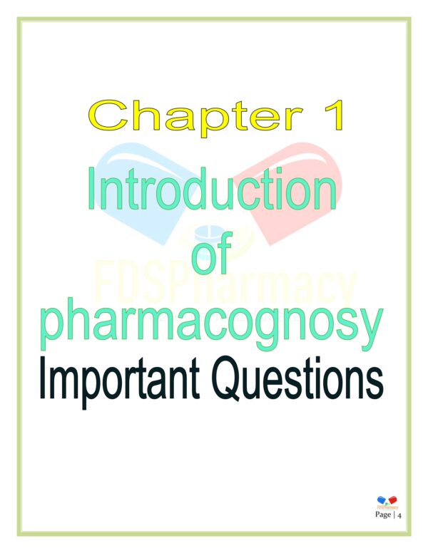 Pharmacognosy Important Questions - Image 4