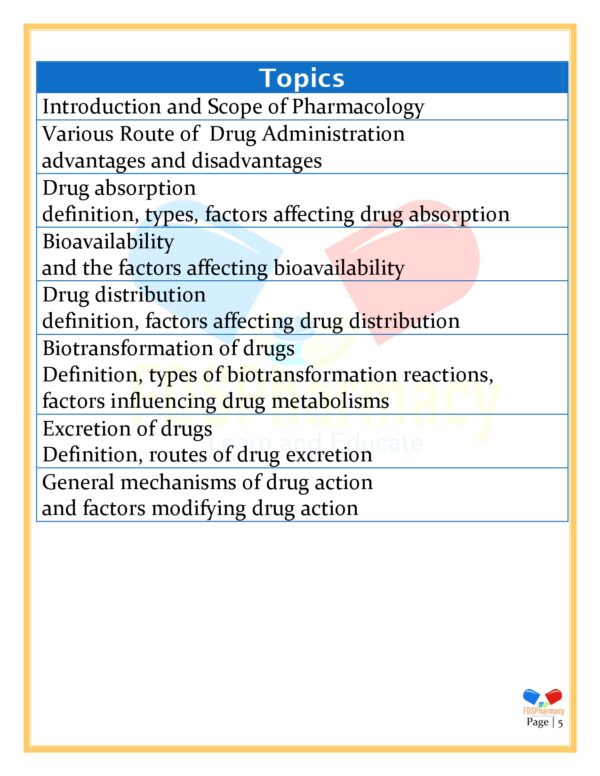 Pharmacology Notes - Image 5