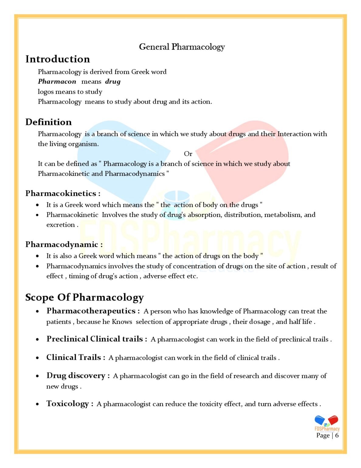 D.Pharmacy 2nd Year Notes – FDSPharmacy