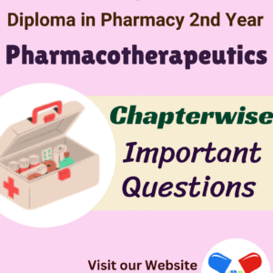 Pharmacotherapeutics Important Questions