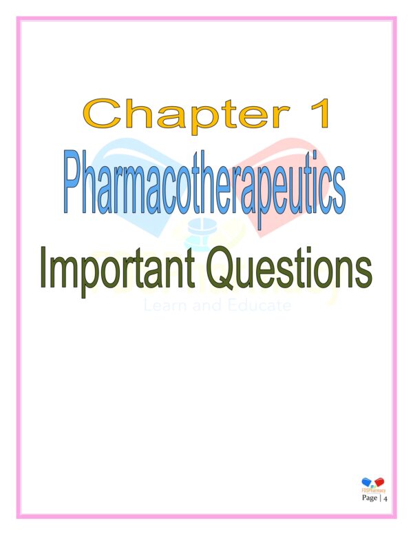 Pharmacotherapeutics Important Questions - Image 4