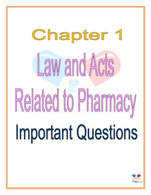 Pharmacy Law and Ethics Important Questions - Image 4