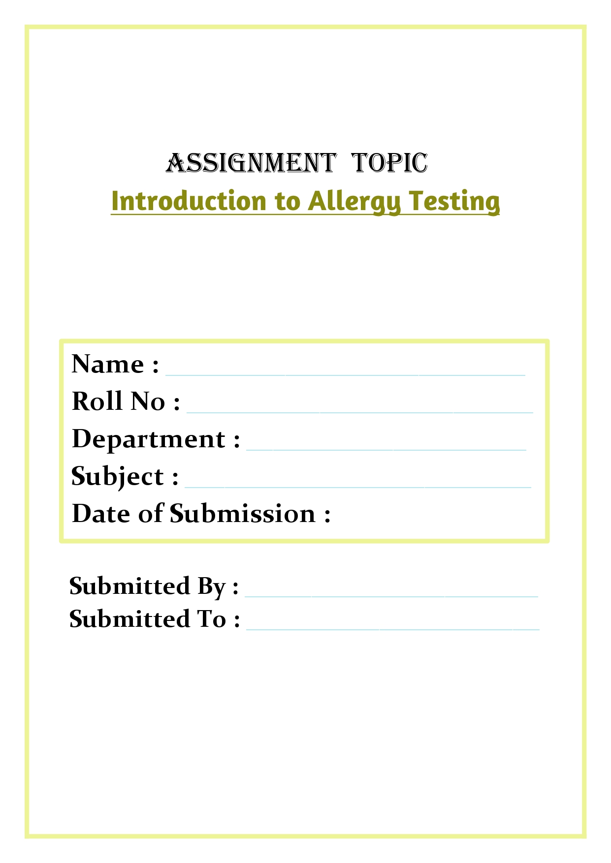 Introduction to Allergy Testing Assignment - Image 4